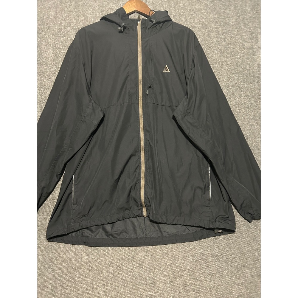 Nike acg hoodie storm fit black lightweight size 2XL vintage mens full zip